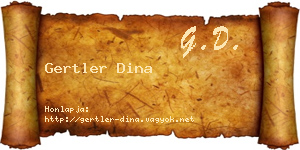 Gertler Dina névjegykártya
